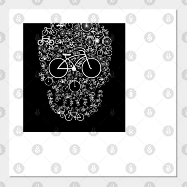 Bicycle Skull Bicycle Posters and Art Prints TeePublic